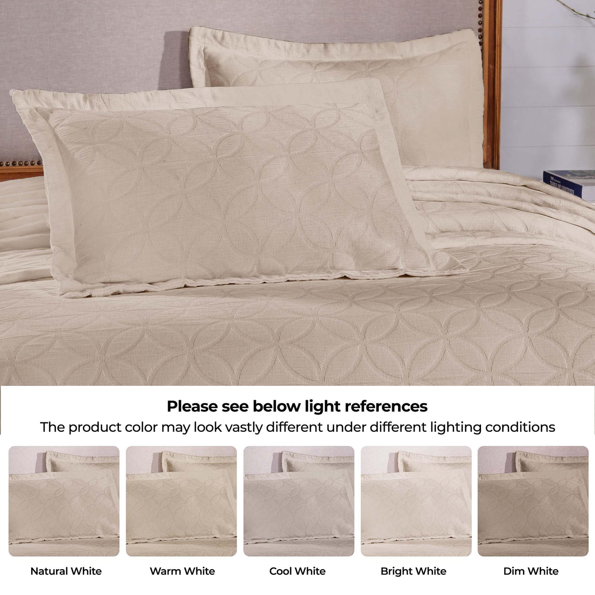 Superior "Serenity" Cotton Jacquard Celtic Circle Bedspread Set
