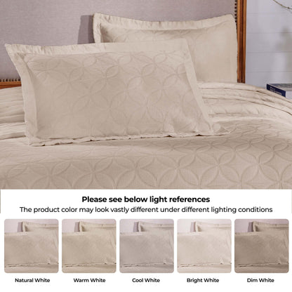 Superior "Serenity" Cotton Jacquard Celtic Circle Bedspread Set