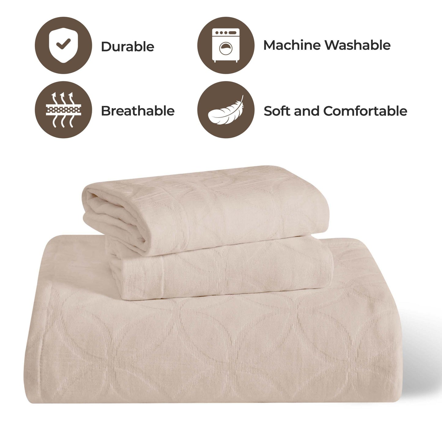 Superior "Serenity" Cotton Jacquard Celtic Circle Bedspread Set
