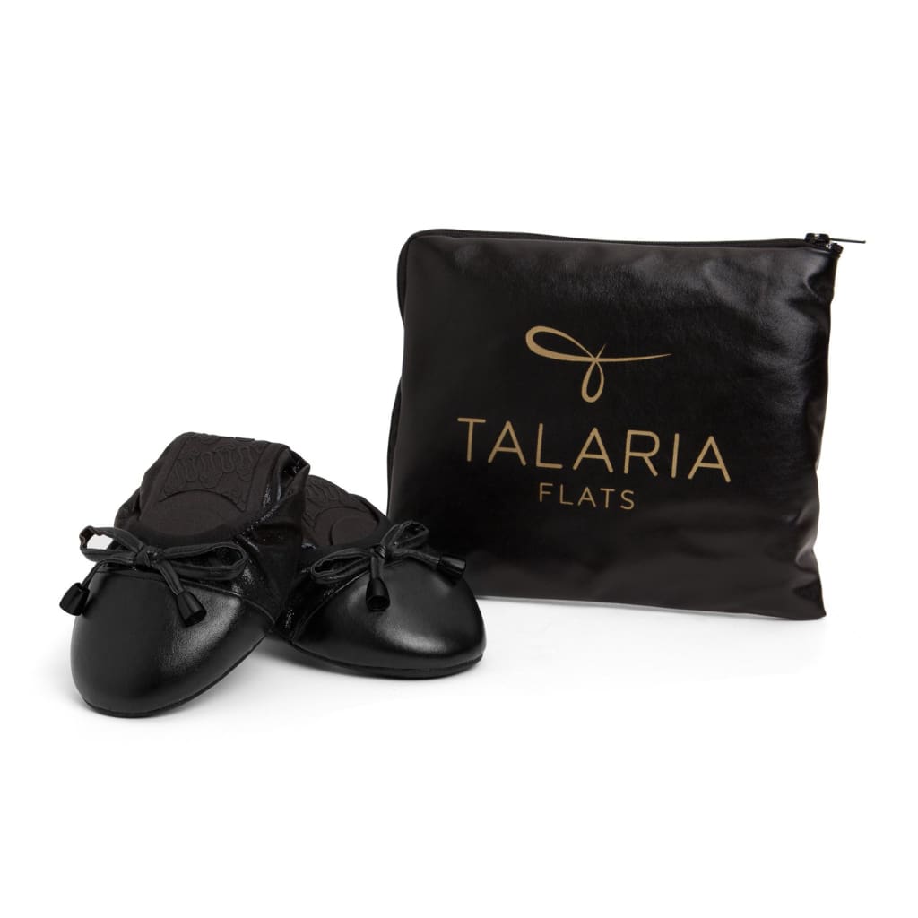 Talaria Flats Premium Black Flats