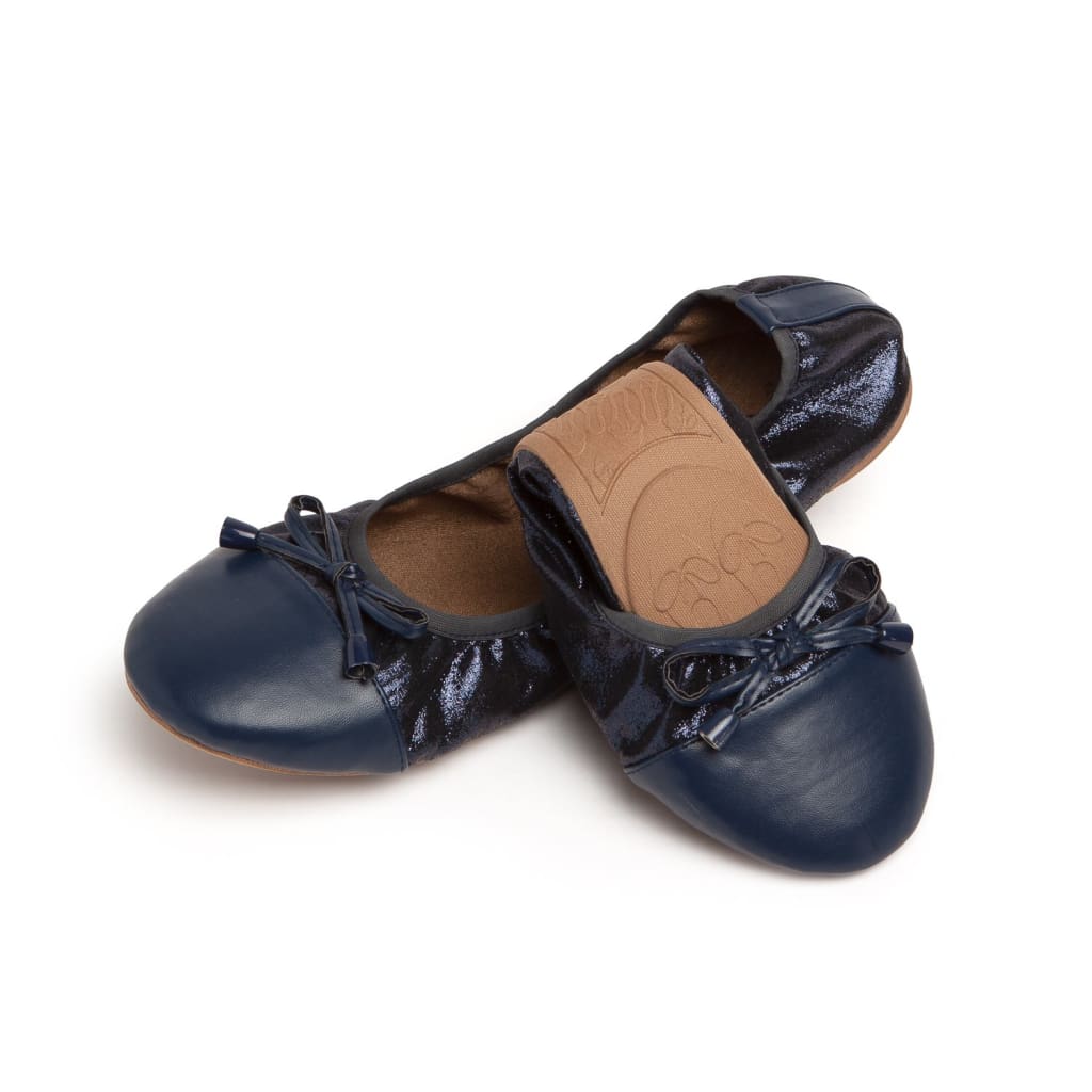 Talaria Flats Premium Navy Blue Flats