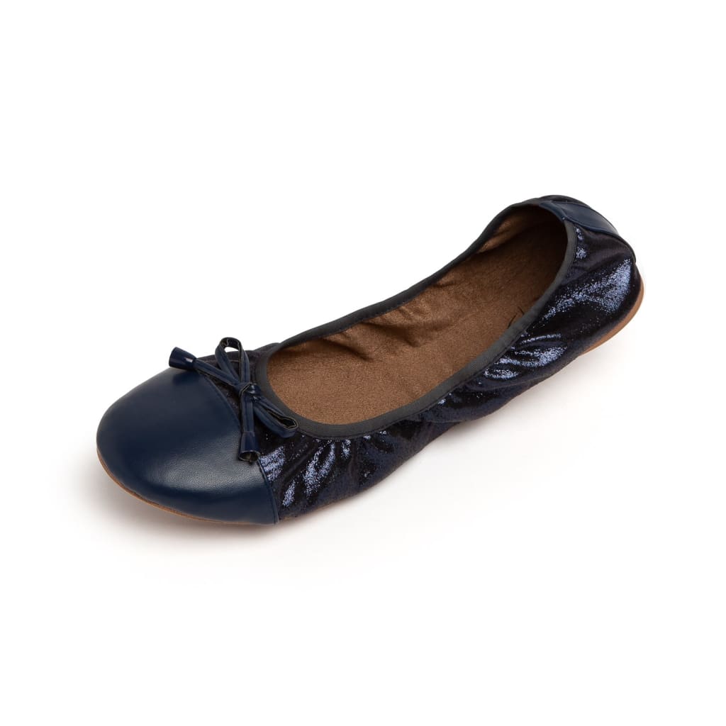 Talaria Flats Premium Navy Blue Flats