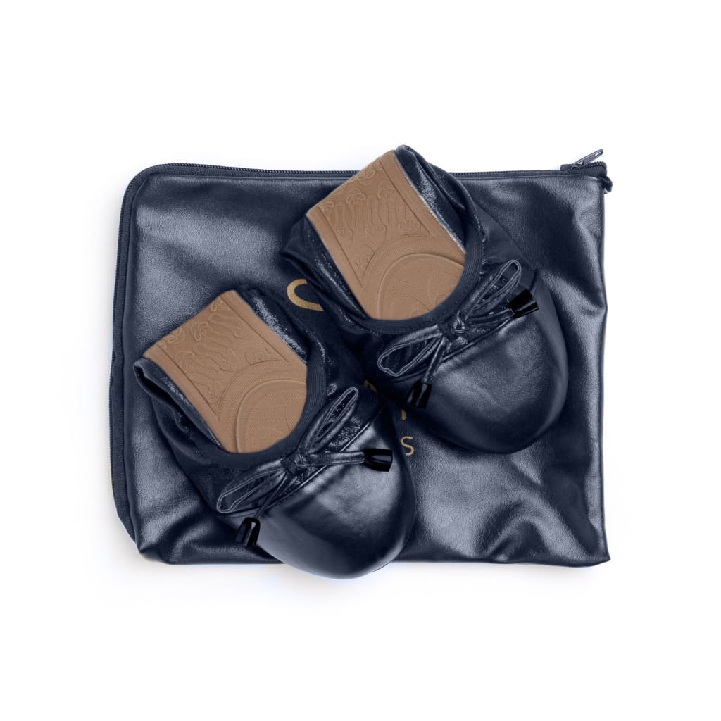 Talaria Flats Premium Navy Blue Flats