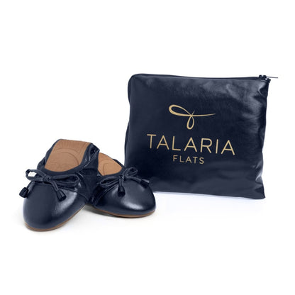 Talaria Flats Premium Navy Blue Flats