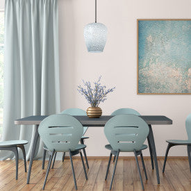 Tiffany-Style Lighting 7.8" Cindy Glam Blue & White Globe Shade Pendant Light