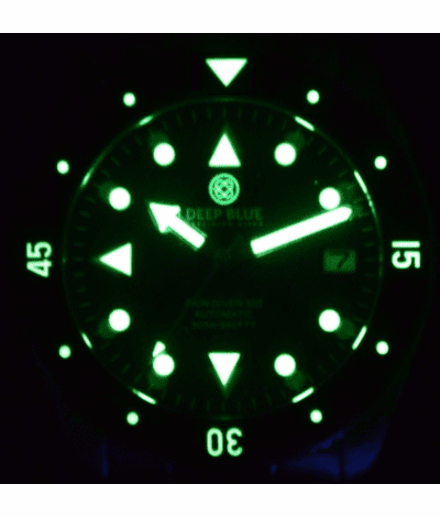 Deep Blue 40mm Skin Diver 300 Automatic Vintage Ceramic Bezel Arrow Marker Bracelet Watch