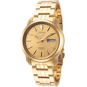 Seiko Men's Series 5 43mm Automatic Date & Day Goldtone Bracelet Watch