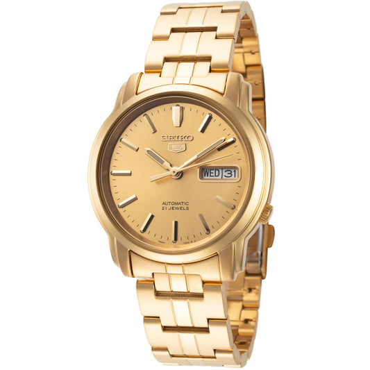 Seiko Men's Series 5 43mm Automatic Date & Day Goldtone Bracelet Watch
