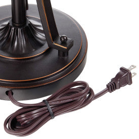 Tiffany-Style Lighting 24.75" Tula Bowl Shade Stained Glass Table Lamp