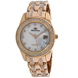 Seapro Women's 36mm Intrigue Quartz Crystal Accented MOP Dial Bracelet Watch