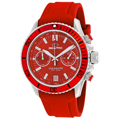 Seapro Men's 45mm Thrash Quartz Chronograph Date Silicone Strap Watch