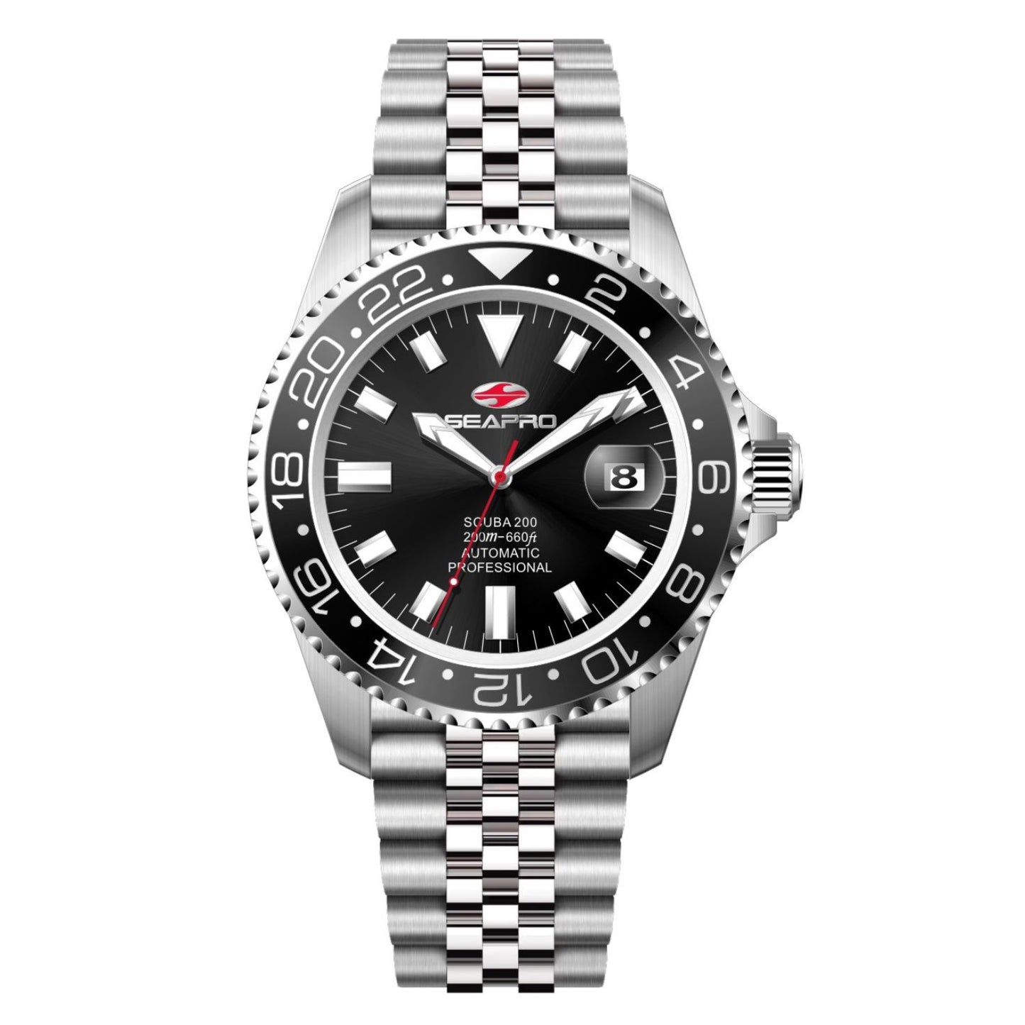 Seapro Men's 43mm Grand Meridian Automatic Date Bracelet Watch