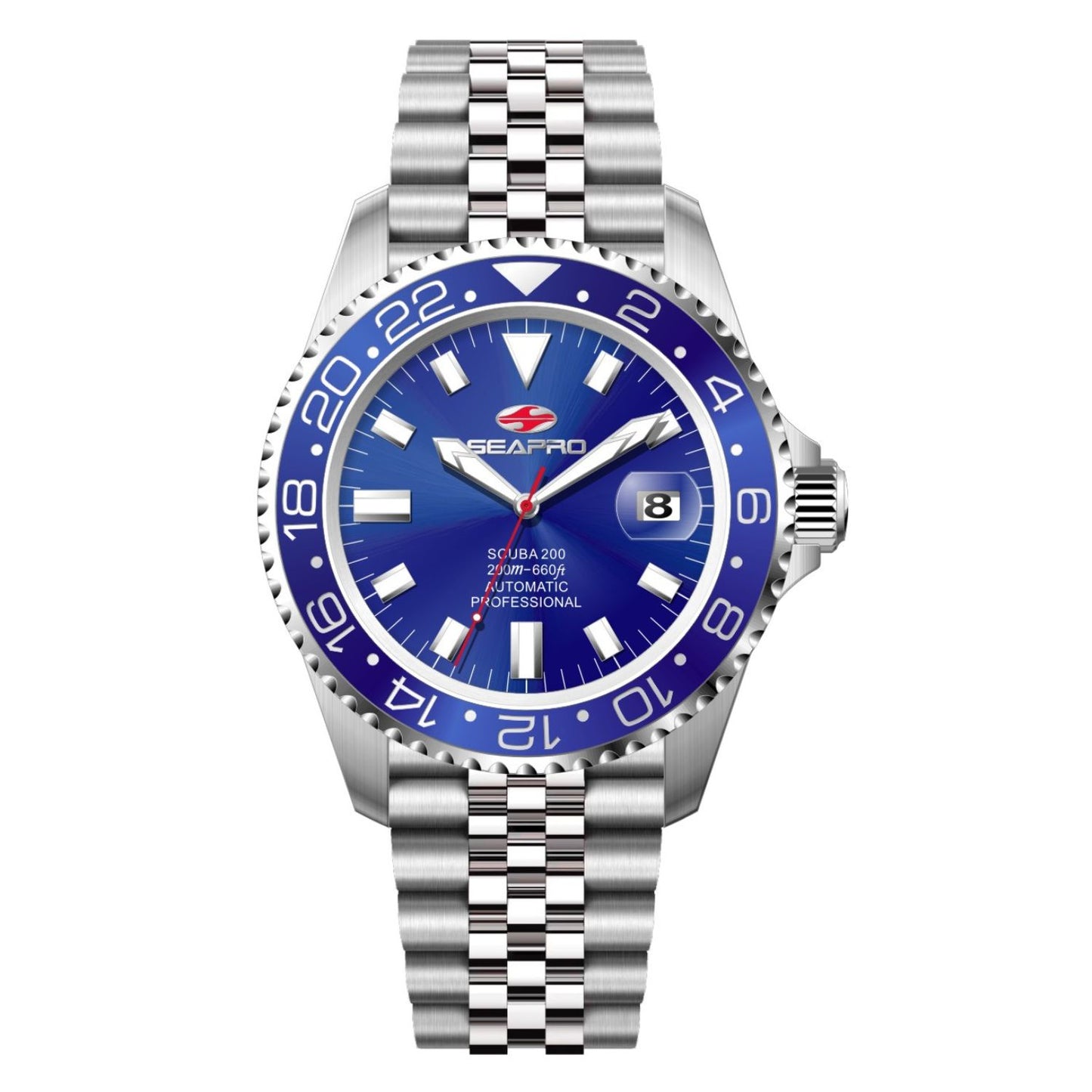 Seapro Men's 43mm Grand Meridian Automatic Date Bracelet Watch