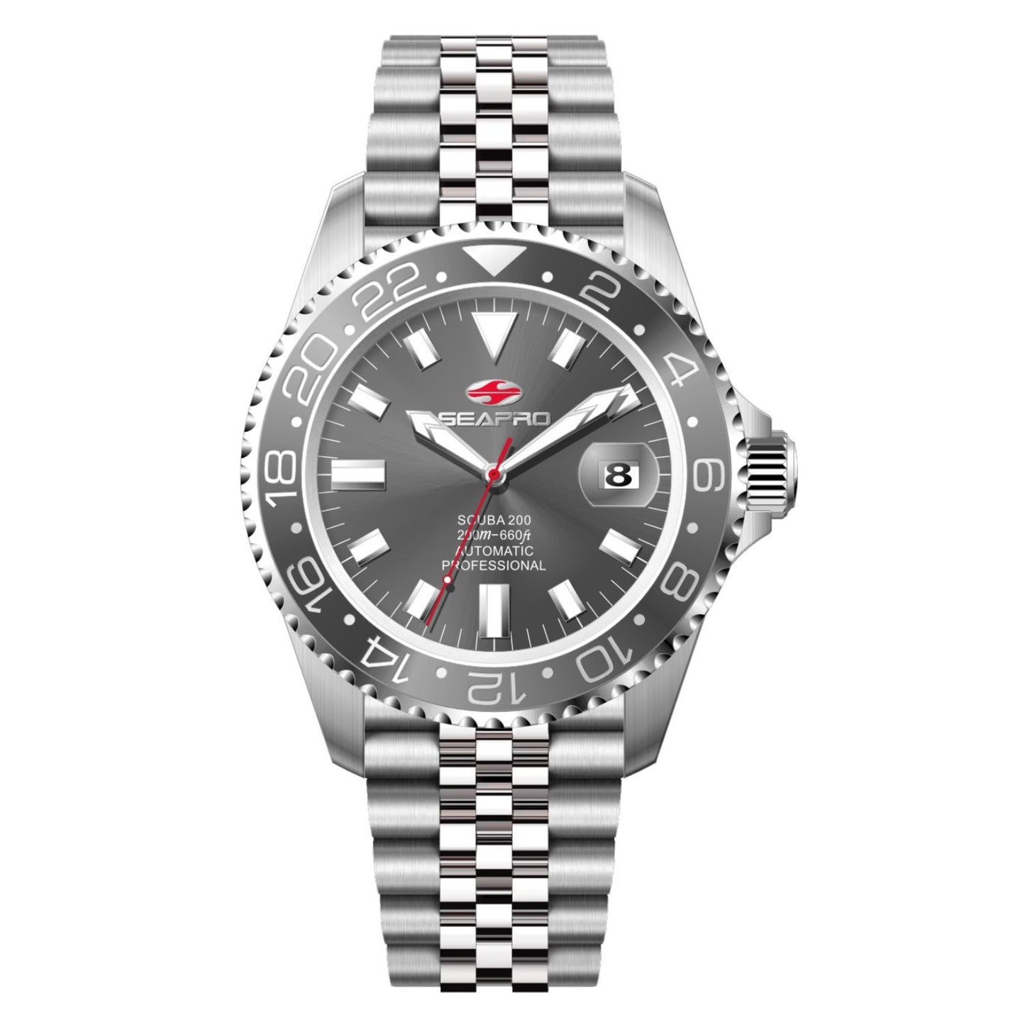 Seapro Men's 43mm Grand Meridian Automatic Date Bracelet Watch