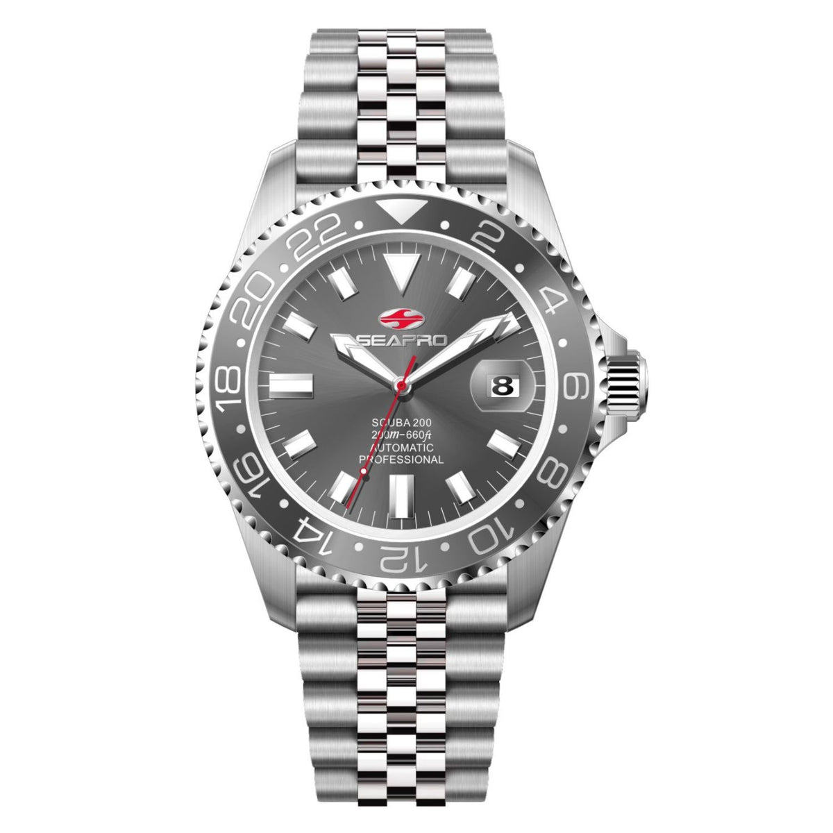Seapro Men's 43mm Grand Meridian Automatic Date Bracelet Watch