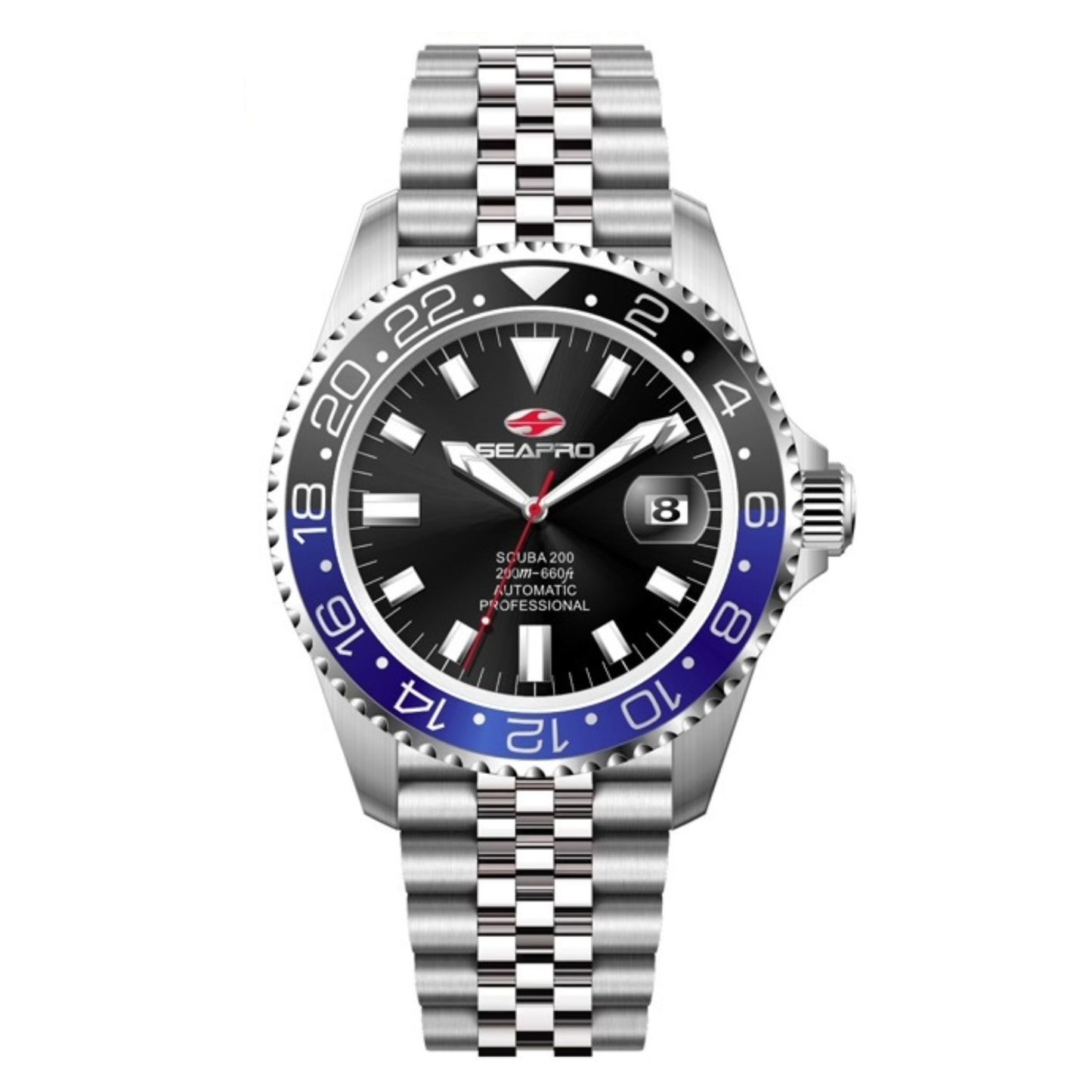 Seapro Men's 43mm Grand Meridian Automatic Date Bracelet Watch