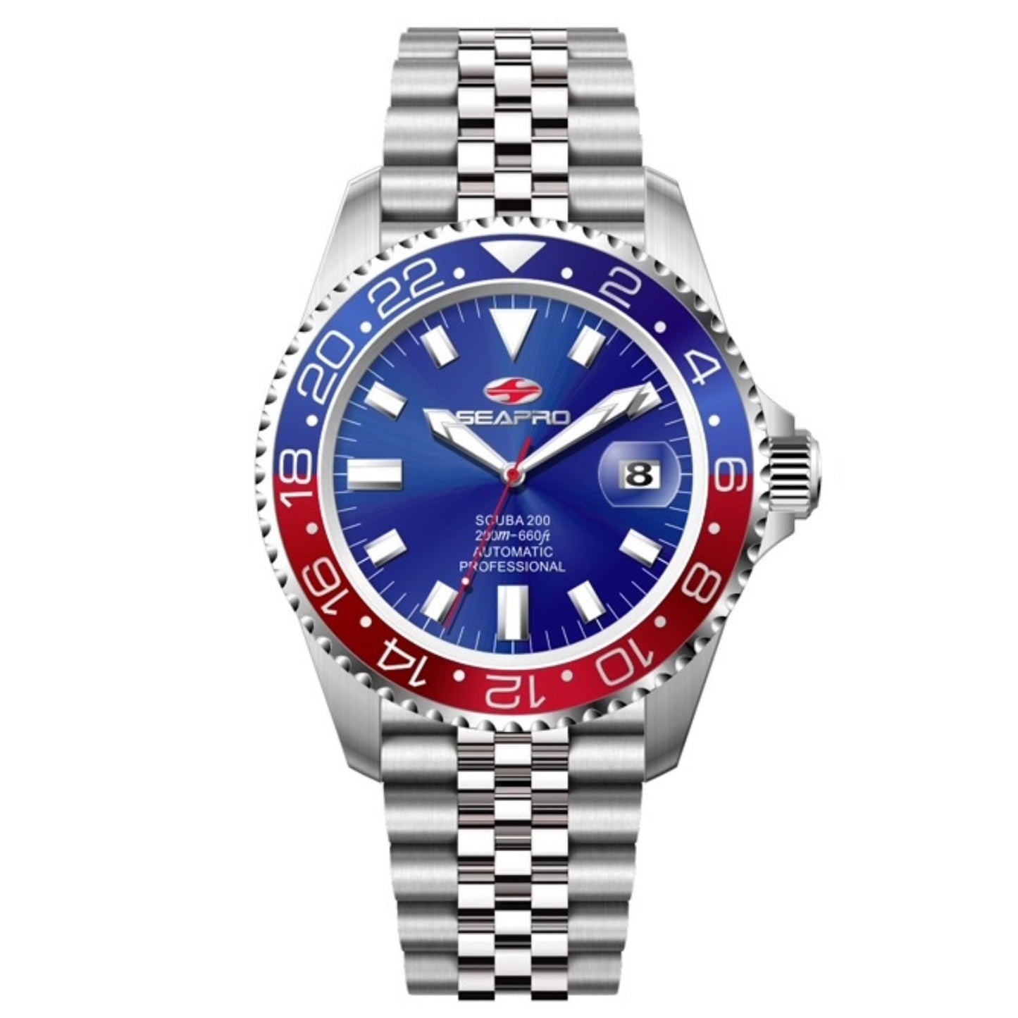 Seapro Men's 43mm Grand Meridian Automatic Date Bracelet Watch
