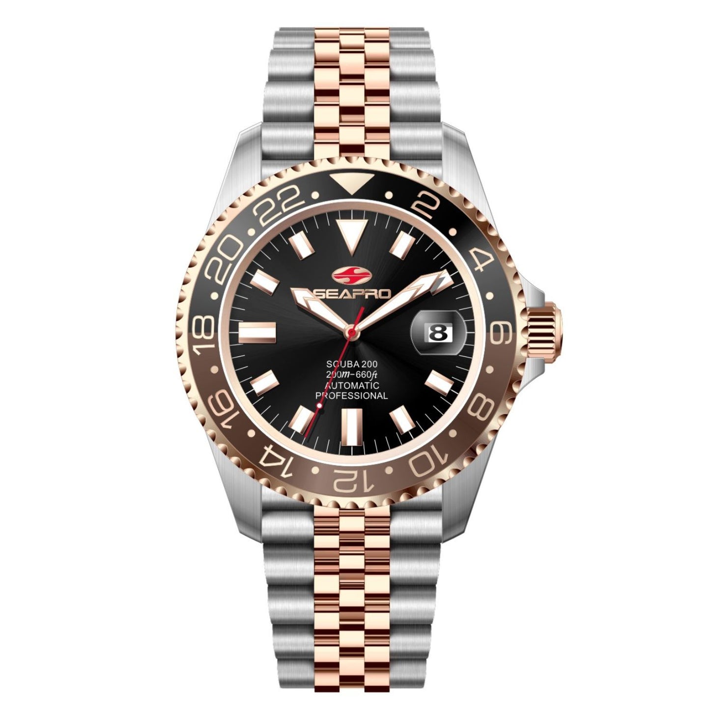 Seapro Men's 43mm Grand Meridian Automatic Date Bracelet Watch