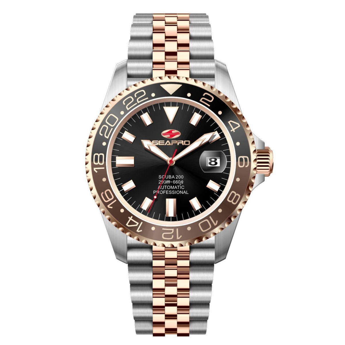 Seapro Men's 43mm Grand Meridian Automatic Date Bracelet Watch