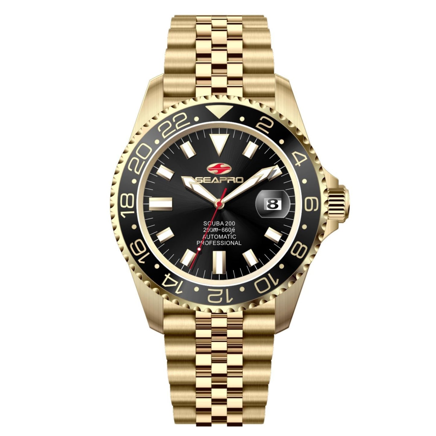 Seapro Men's 43mm Grand Meridian Automatic Date Bracelet Watch
