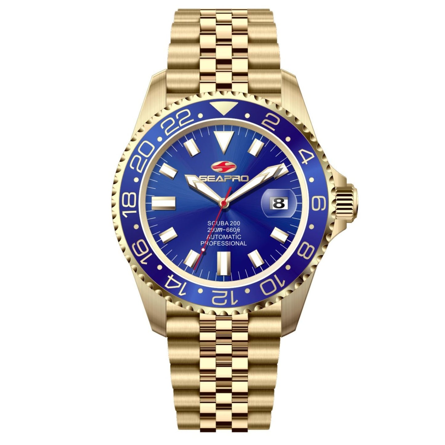 Seapro Men's 43mm Grand Meridian Automatic Date Bracelet Watch