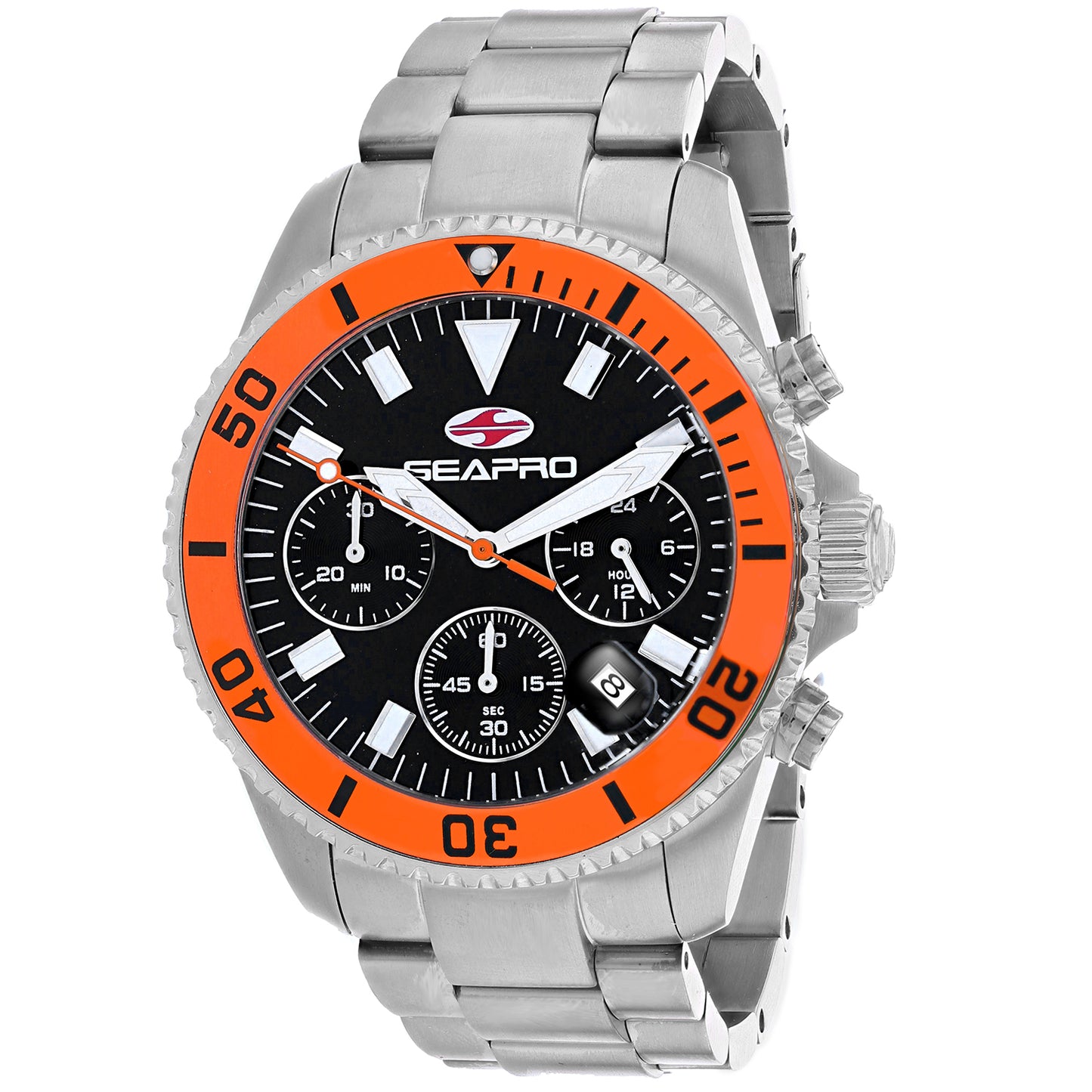 Seapro Men's 43mm Scuba 200 Quartz Chronograph Bracelet Watch