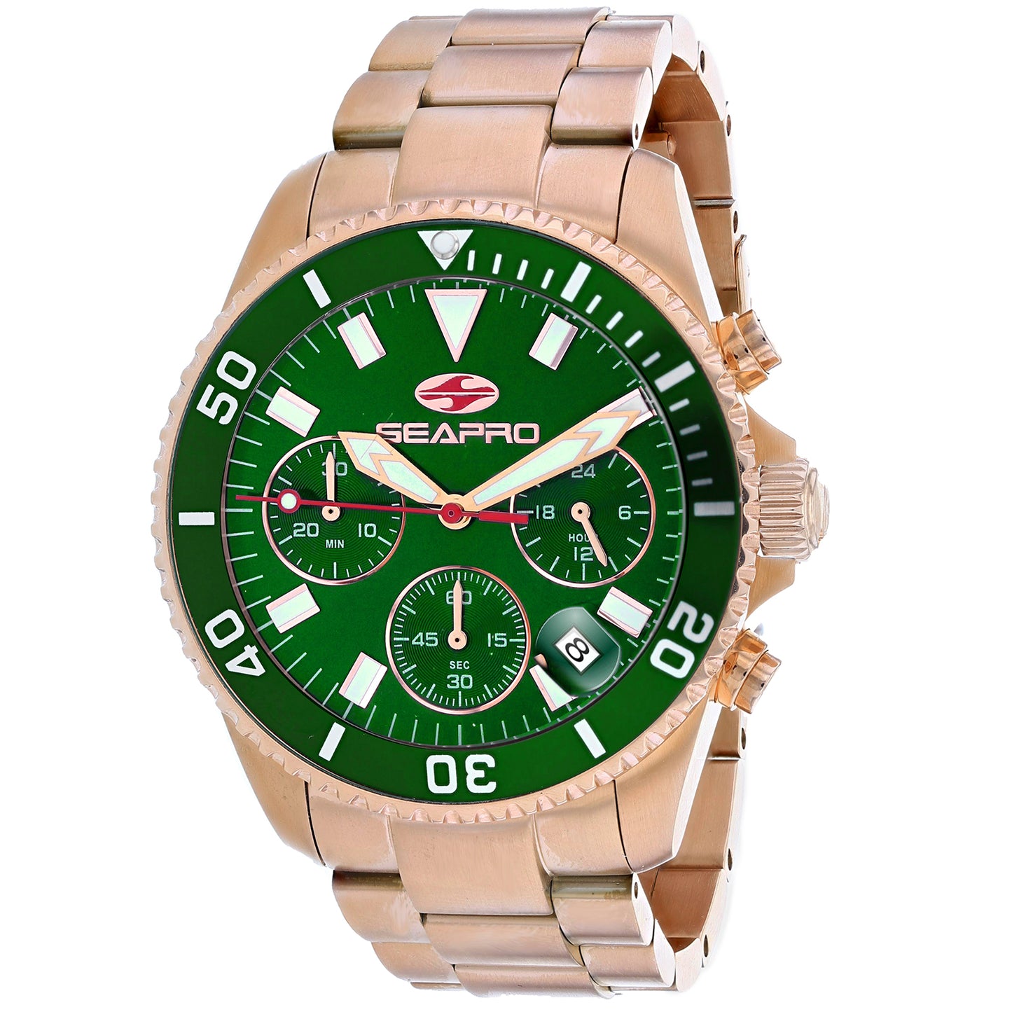 Seapro Men's 43mm Scuba 200 Quartz Chronograph Bracelet Watch