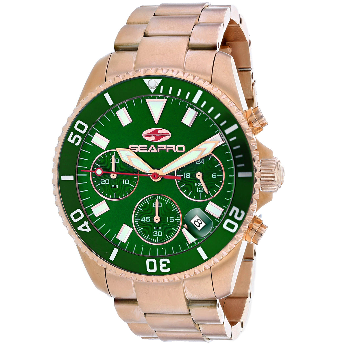 Seapro Men's 43mm Scuba 200 Quartz Chronograph Bracelet Watch