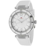 Seapro Women's 37mm Seductive Quartz Crystal Accented Silicone Strap Watch