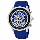 Seapro Men's 45mm 250th Anniversary Quartz Meridian World Timer Rubber Strap Watch