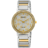 Seiko Women's Discover More 31mm Quartz Crystal Bezel Bracelet Watch