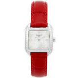 Tissot Women's 31mm T-Wave Swiss Made Quartz MOP Dial Leather Strap Watch