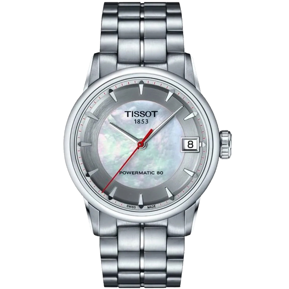 Tissot Women's 33mm T-Classic Luxury Powermatic 80 Swiss Made Automatic MOP Dial Bracelet Watch