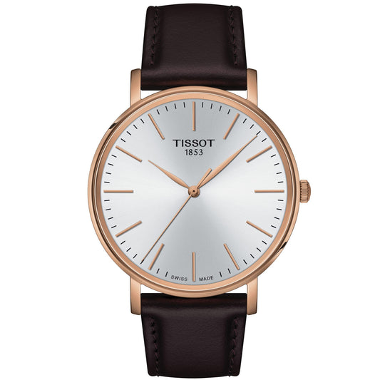 Tissot Men's 40mm Everytime Swiss Made Quartz Leather Strap Watch
