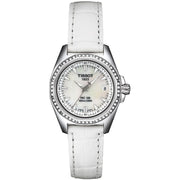 Tissot Women's 28mm PRC 100 T-Sport Diamond Swiss Made Quartz Leather Strap Watch