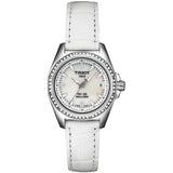 Tissot Women's 28mm PRC 100 T-Sport Diamond Swiss Made Quartz Leather Strap Watch