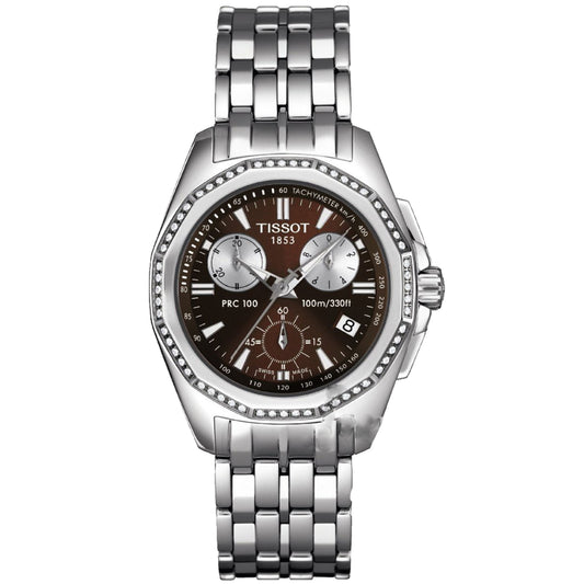 Tissot Women's 35mm PRC 100 T-Sport Swiss Made Quartz Chronograph Bracelet Watch