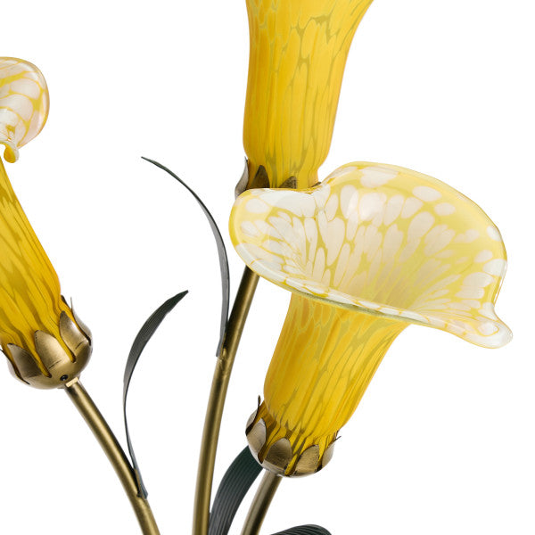 Tiffany-Style Lighting 23.5"H Hand Blown Glass 3 Calla Lily Uplight Accent Lamp