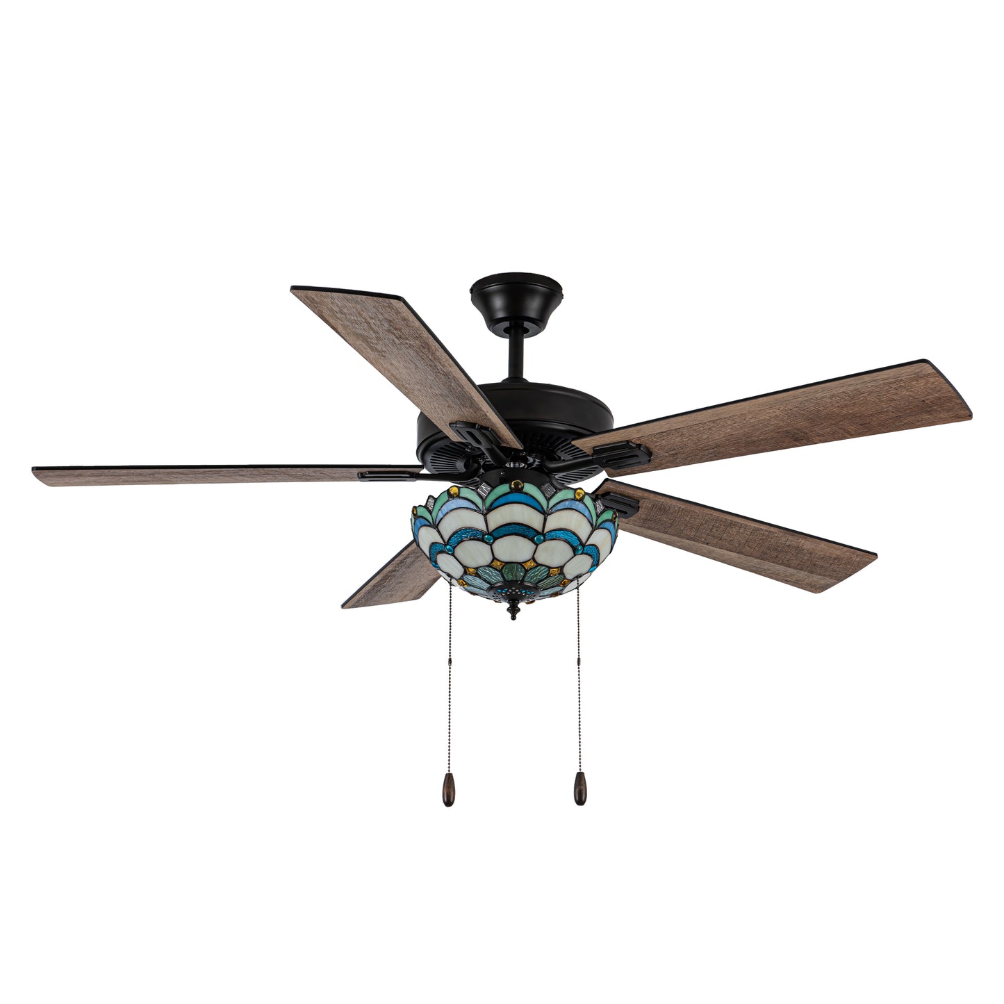Tiffany-Style Lighting 52" Thatcher 5-Blade Remote Controlled Ceiling Fan