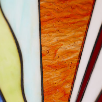 Tiffany-Style Lighting 12.75"H Serenity Novelty Stained Glass Window Panel