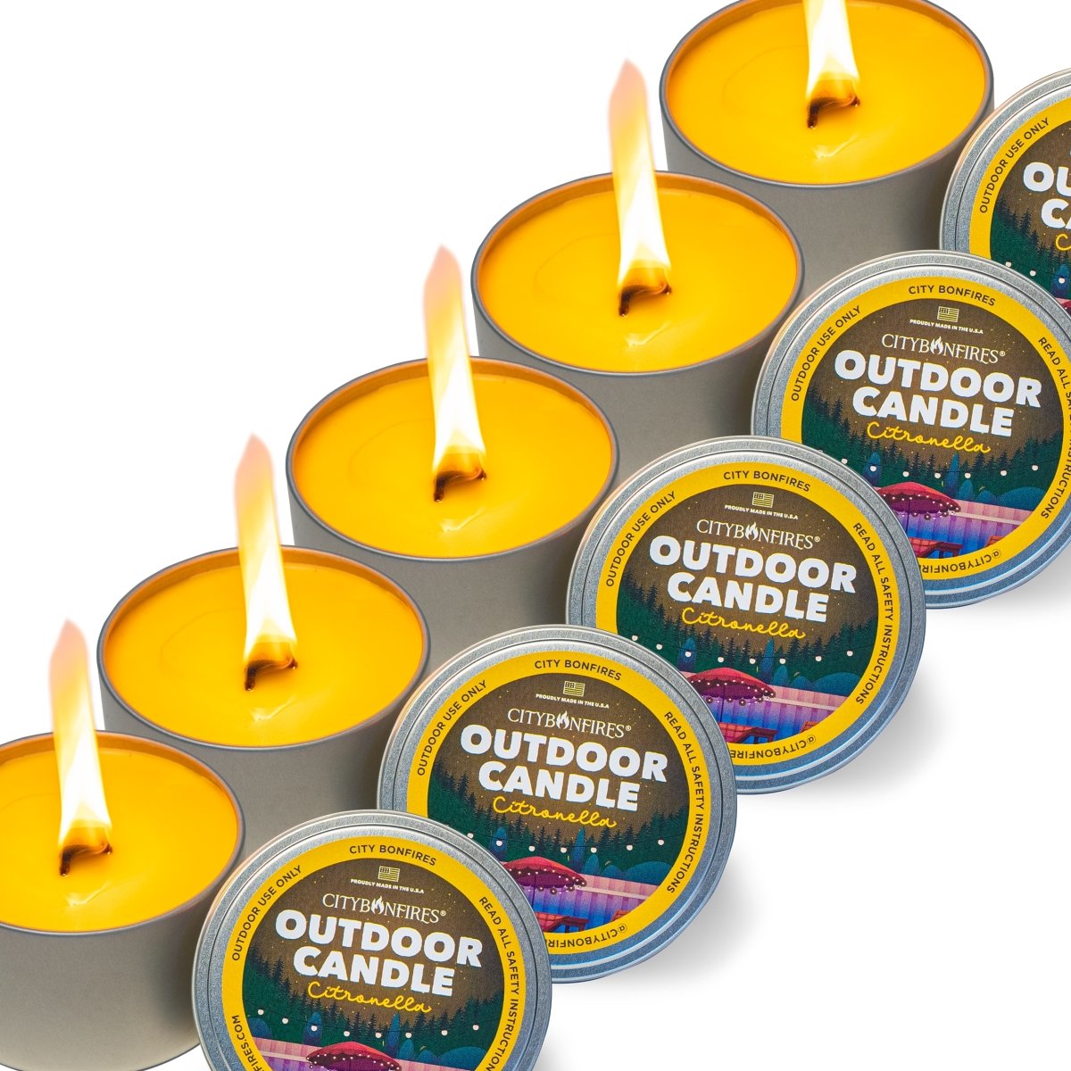 City Bonfires Citronella Outdoor Candle Choice of Pack