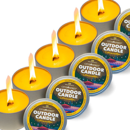 City Bonfires Citronella Outdoor Candle Choice of Pack