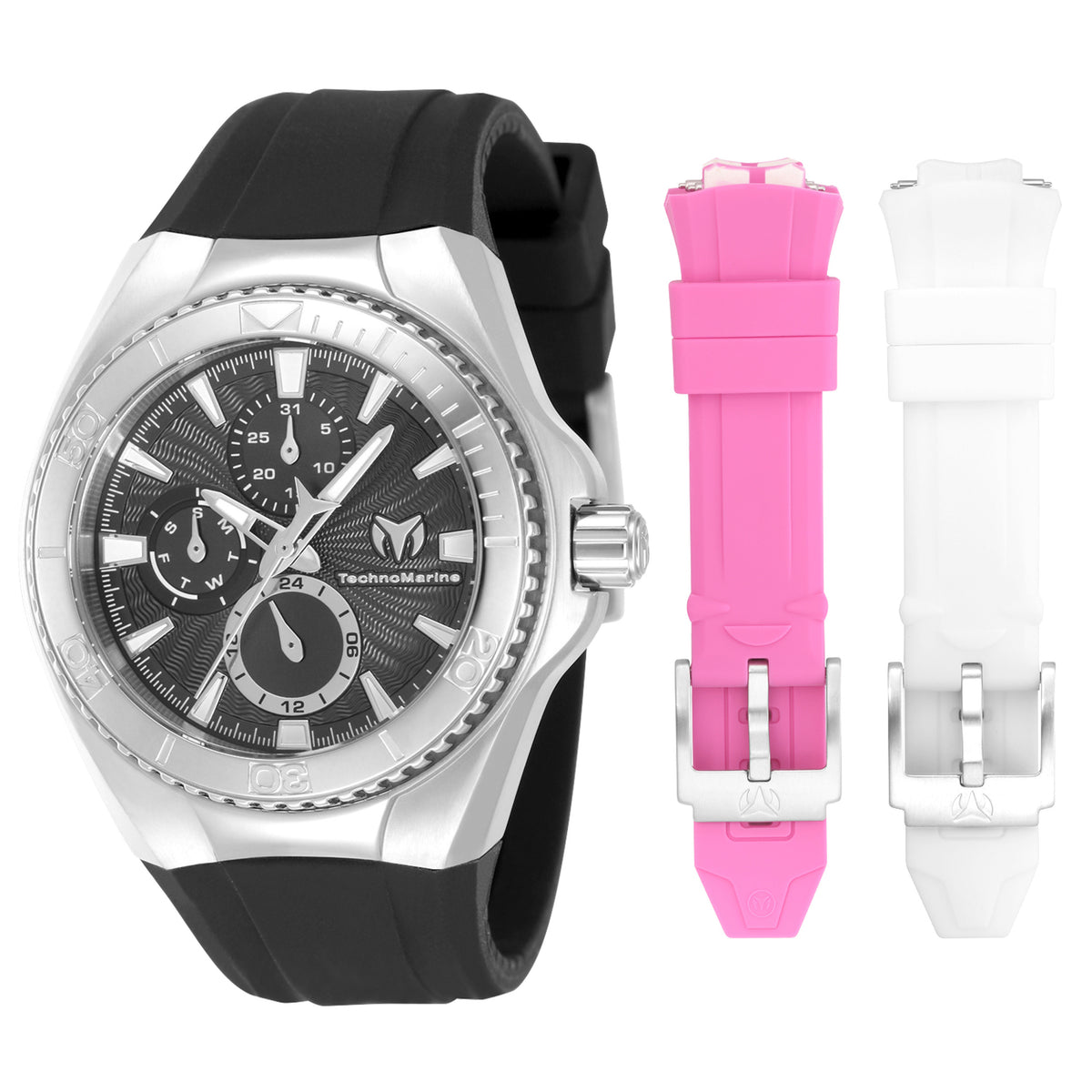 TechnoMarine Women's 40mm Cruise California Quartz Interchangeable Silicone Strap Watch