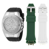 TechnoMarine Men's 43mm Cruise Quartz MOP Dial Interchangeable Silicone Strap Watch