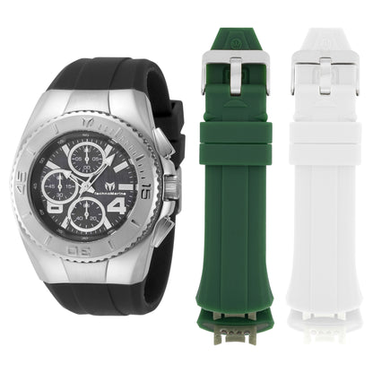 TechnoMarine Men's 43mm Cruise Quartz MOP Dial Interchangeable Silicone Strap Watch