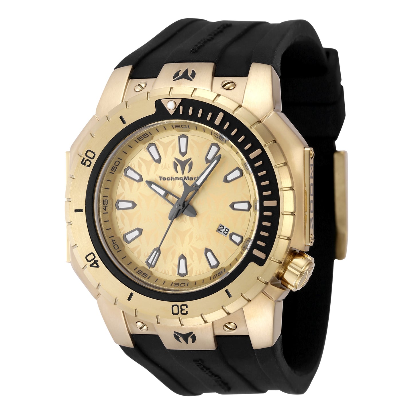 TechnoMarine Men's 48mm Manta Sea Quartz Silicone Strap Watch