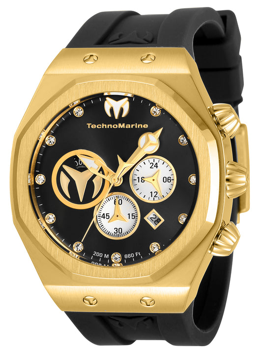 TechnoMarine Men's 45mm Reef Sun Quartz Chronograph Silicone Strap Watch