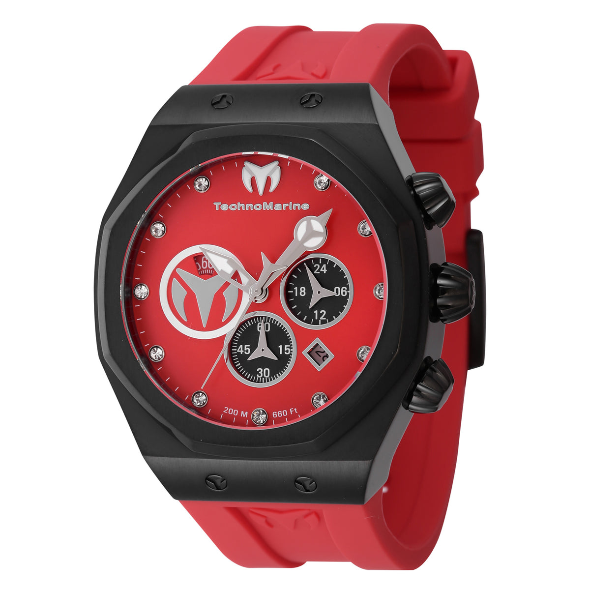 TechnoMarine Men's 45mm Reef Sun Quartz Chronograph Silicone Strap Watch