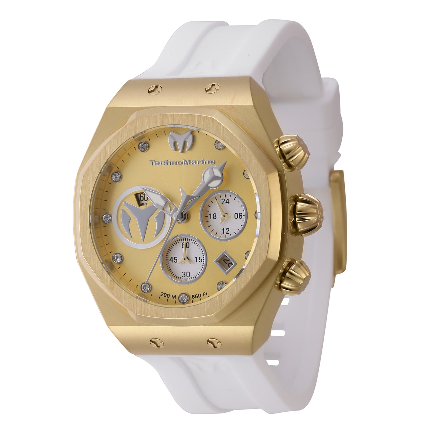 TechnoMarine Women's 40mm Reef Sun Quartz Chronograph Silicone Watch