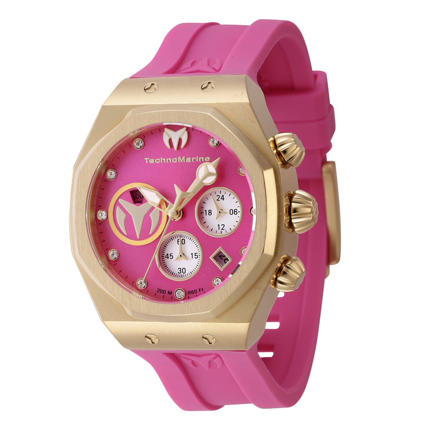 TechnoMarine Women's 40mm Reef Sun Quartz Chronograph Silicone Watch